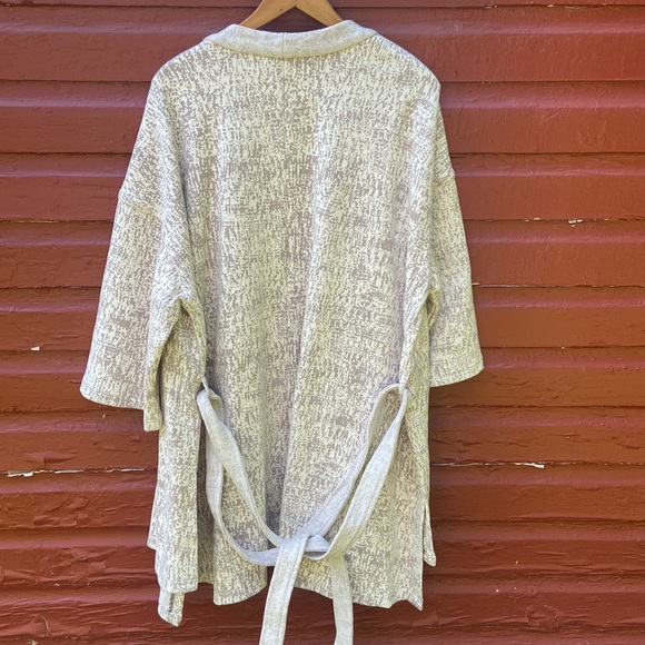 NWOT H by Halston Wrap Front Jacquard Sweater Jacket with Belt Women's Size 2X - Picture 6 of 7